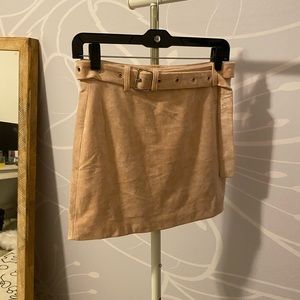Pink velvet skirt